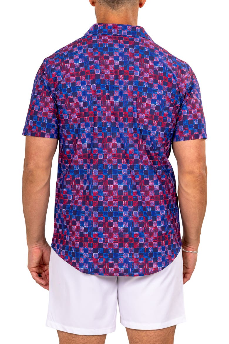 Marthy Purple Camp Shirt, Alternate, color, PURPLE