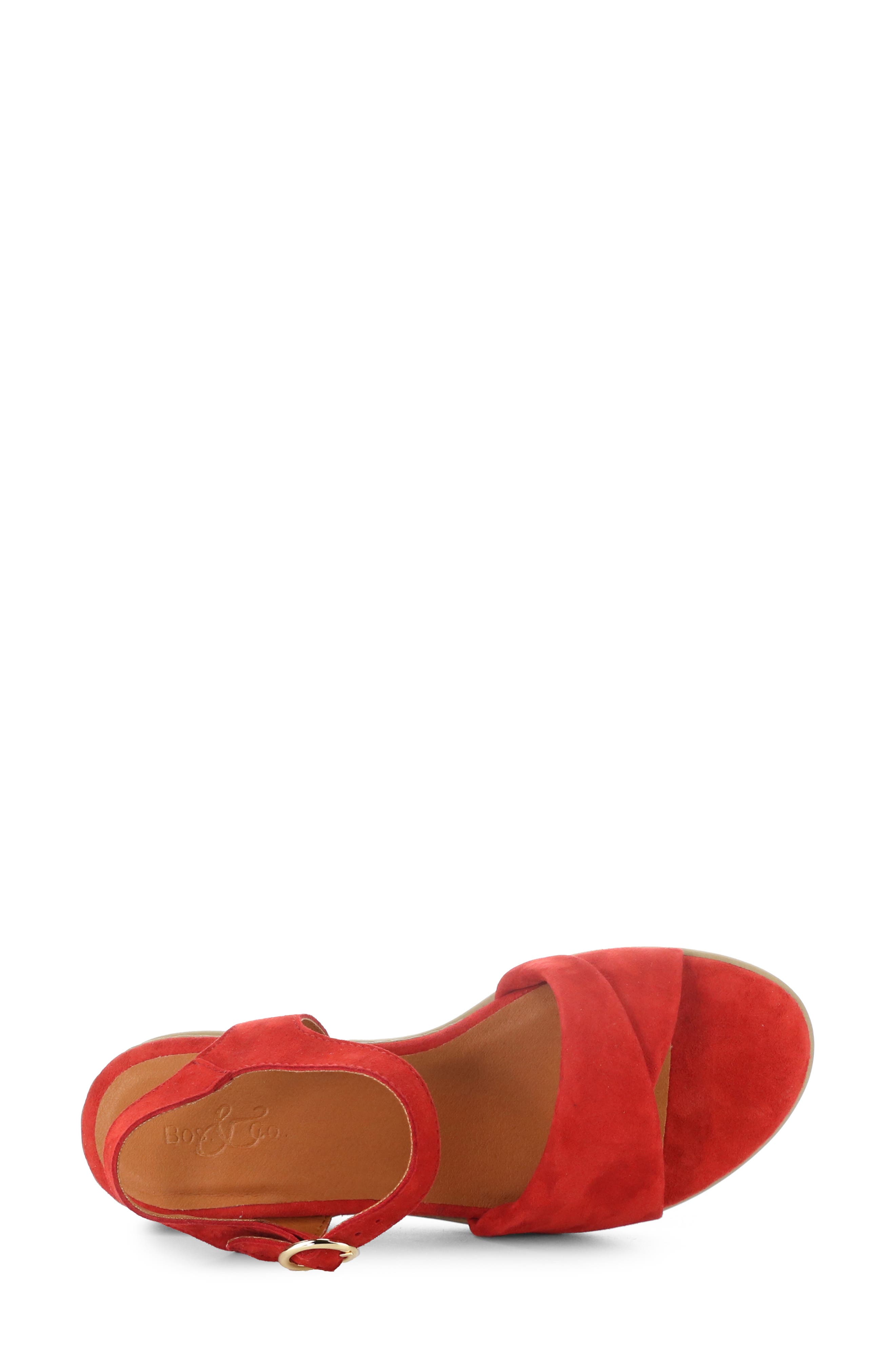 Avon Platform Wedge Sandal, Alternate, color, RED