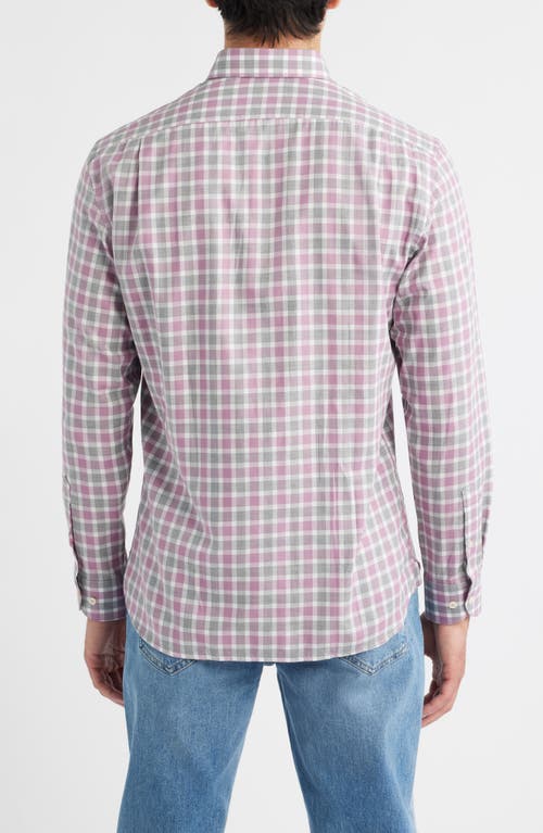 Johnnie-o Peirce Check Cotton Button-up Shirt In Pink