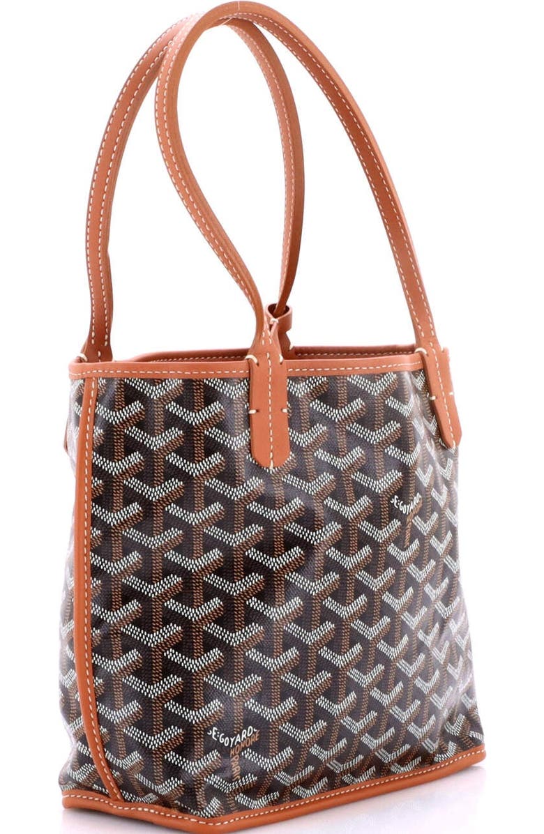 Pre-Owned Goyard Anjou Reversible Tote Coated Canvas Mini, Alternate, color, Brown