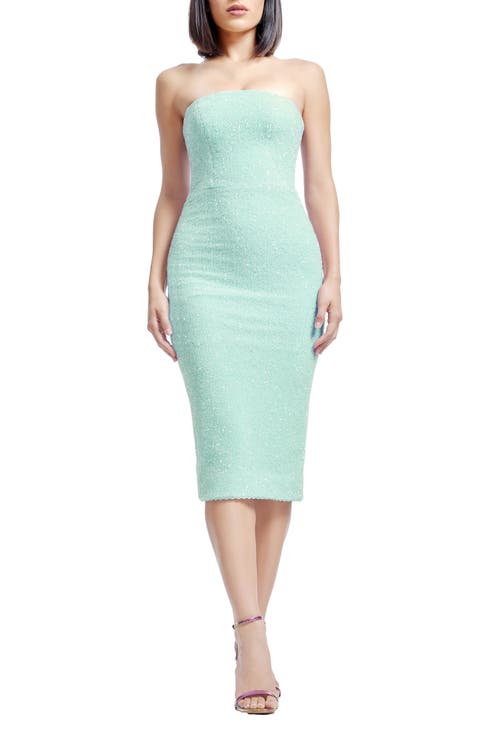 Viviana Sequin Strapless Sheath Dress