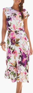 LASCANA Women's Flutter Sleeve Dress
