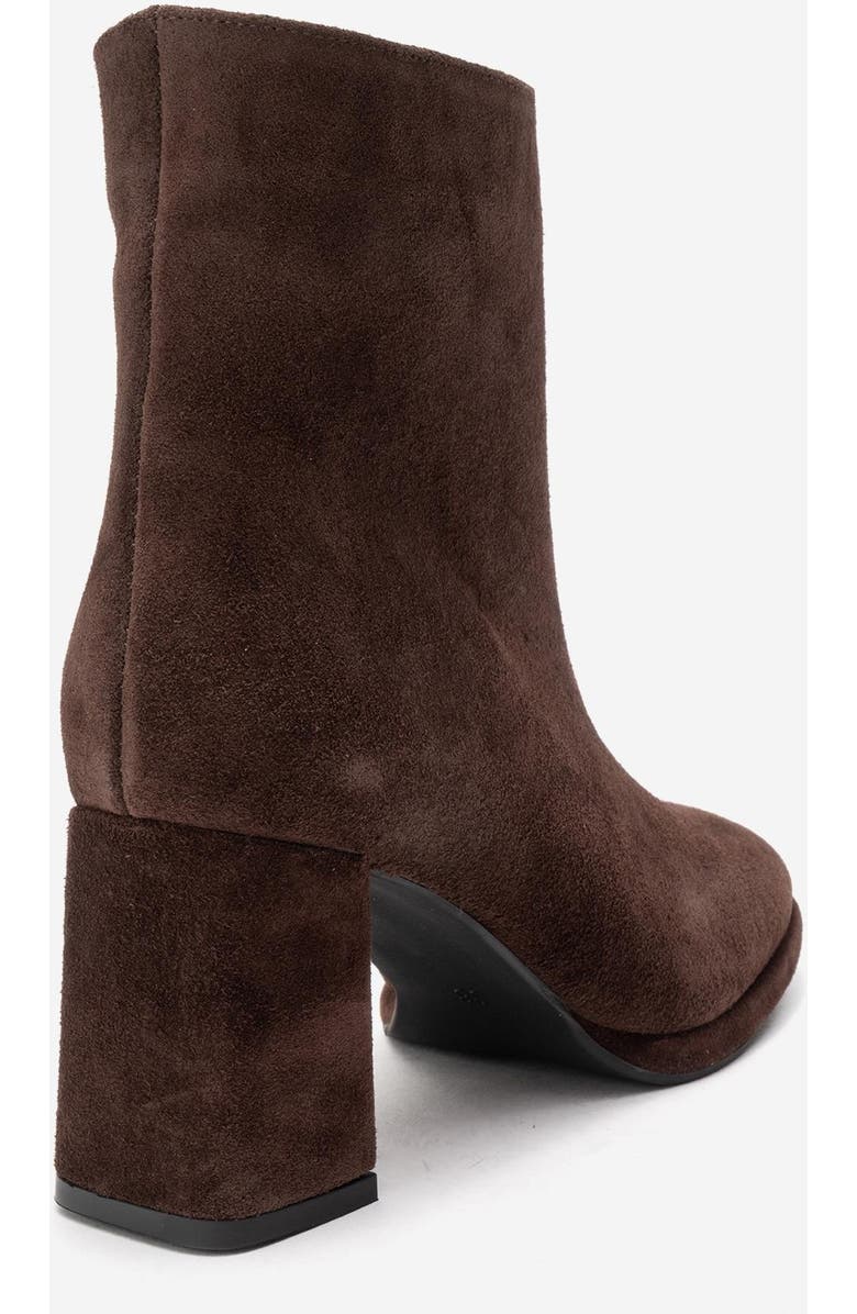 Forever & Always Shoes Napoli Leather Block Heel Boot, Alternate, color, Brown Suede