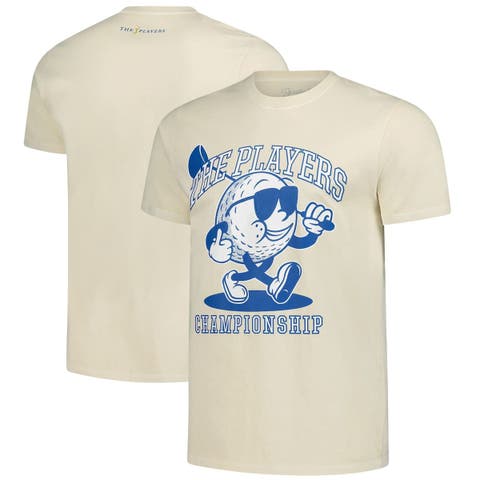 Men's Barstool Golf  Tan THE PLAYERS Golf Ball Guy Garment Dyed T-Shirt