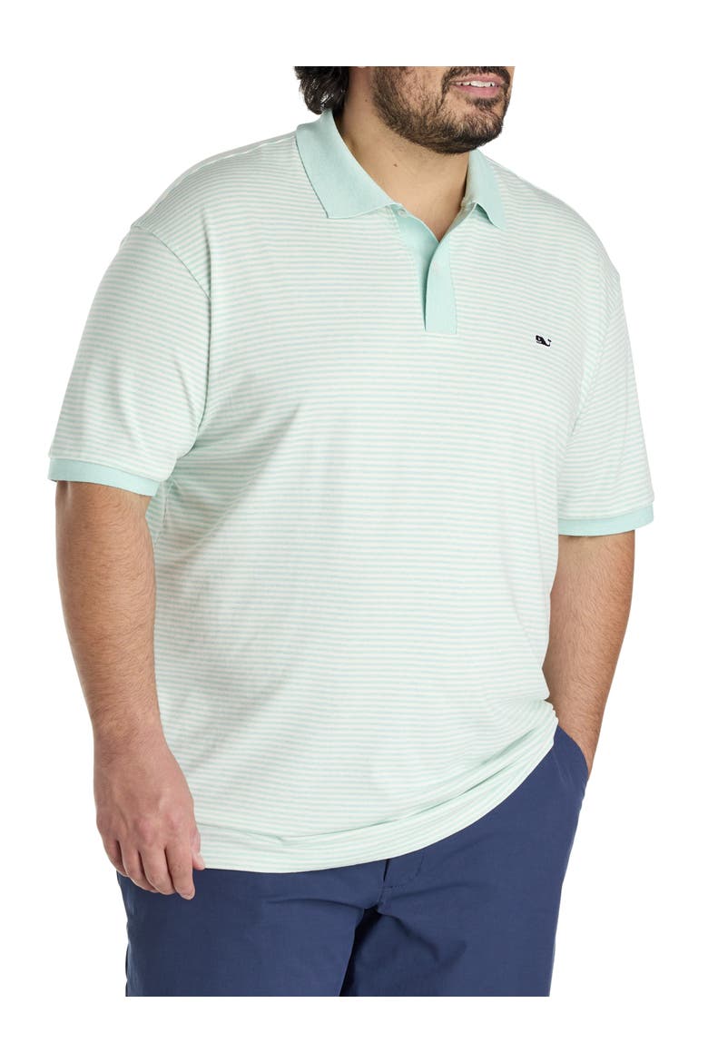 Big & Tall Edgartown Pique Polo Shirt, Main, color, AQUA HAZE