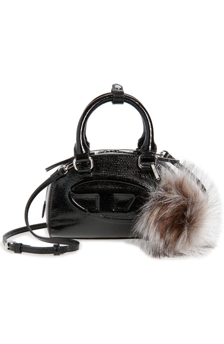 DIESEL<sup>®</sup> 1Dr 2.0 Dome Logo Lizard Embossed Leather Crossbody Bag, Main, color,