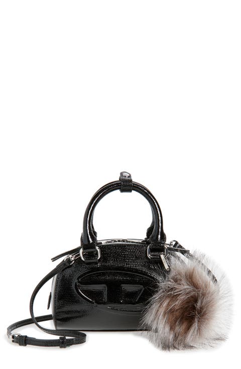 1Dr 2.0 Dome Logo Lizard Embossed Leather Crossbody Bag