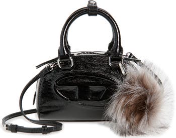 DIESEL® 1Dr 2.0 Dome Logo Lizard Embossed Leather Crossbody