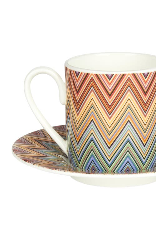 Missoni Home Jarris Set Of 2 Coffee Cups & Saucers In Multi