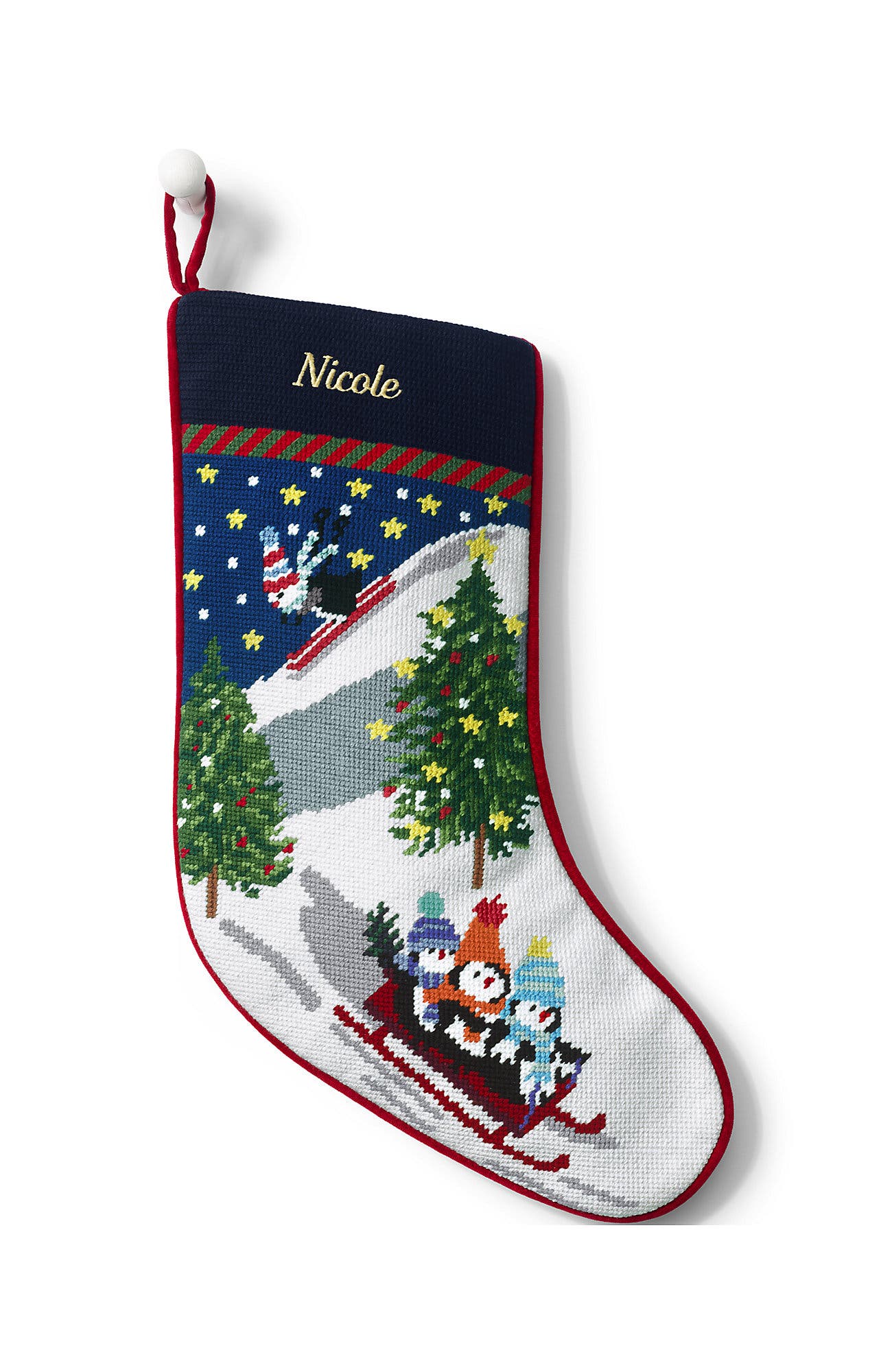 Lands' End Needlepoint Christmas Stocking | Nordstrom