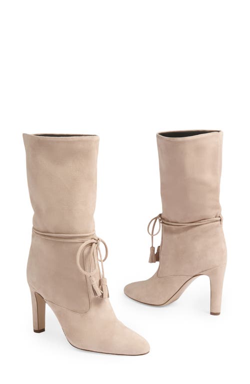 Lk Bennett Eliza Tassel Slouch Bootie In Neutral