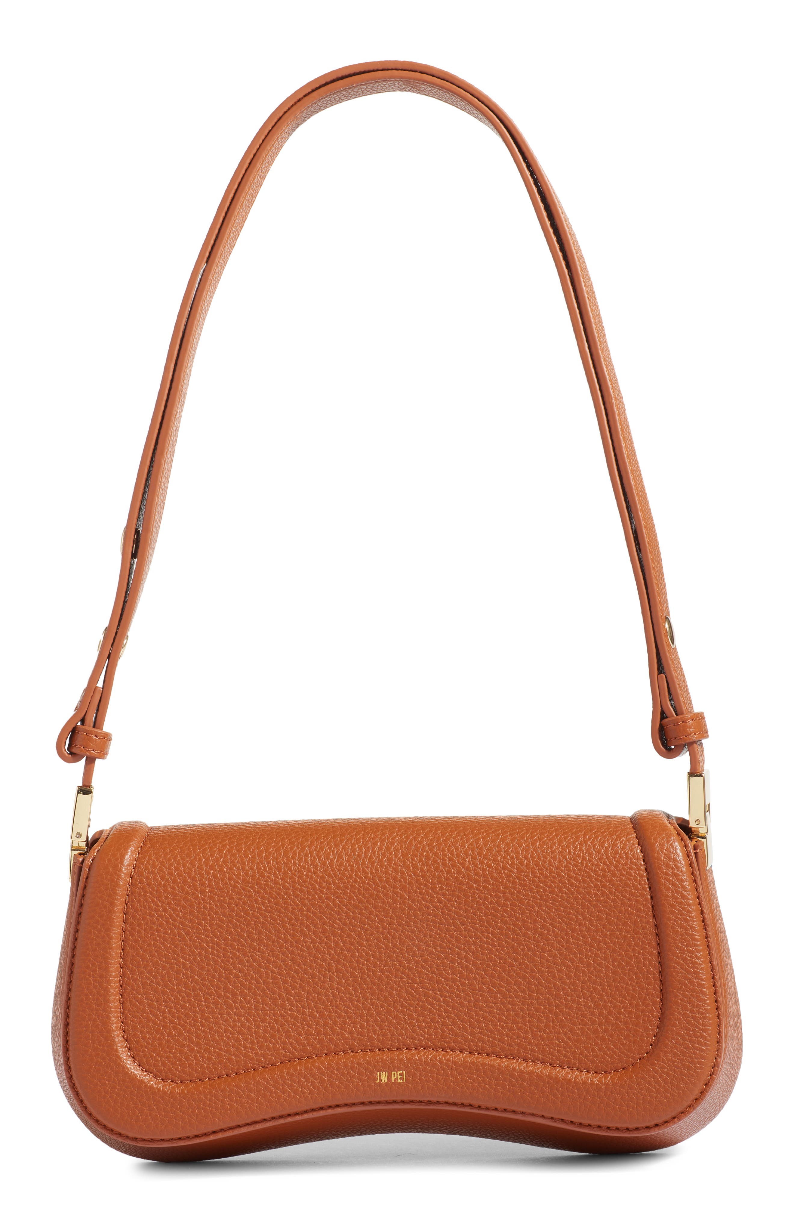 Joy Faux Leather Shoulder Bag, Main, color, BROWN