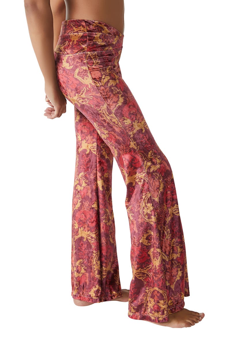 Hold Me Closer Flared Pants, Alternate, color, FLAME COMBO