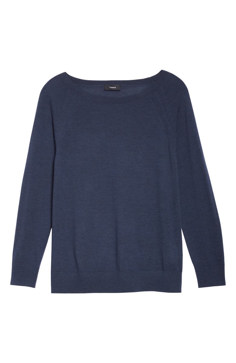 Theory Relaxed Boatneck Merino Wool Sweater, Alternate, color, 