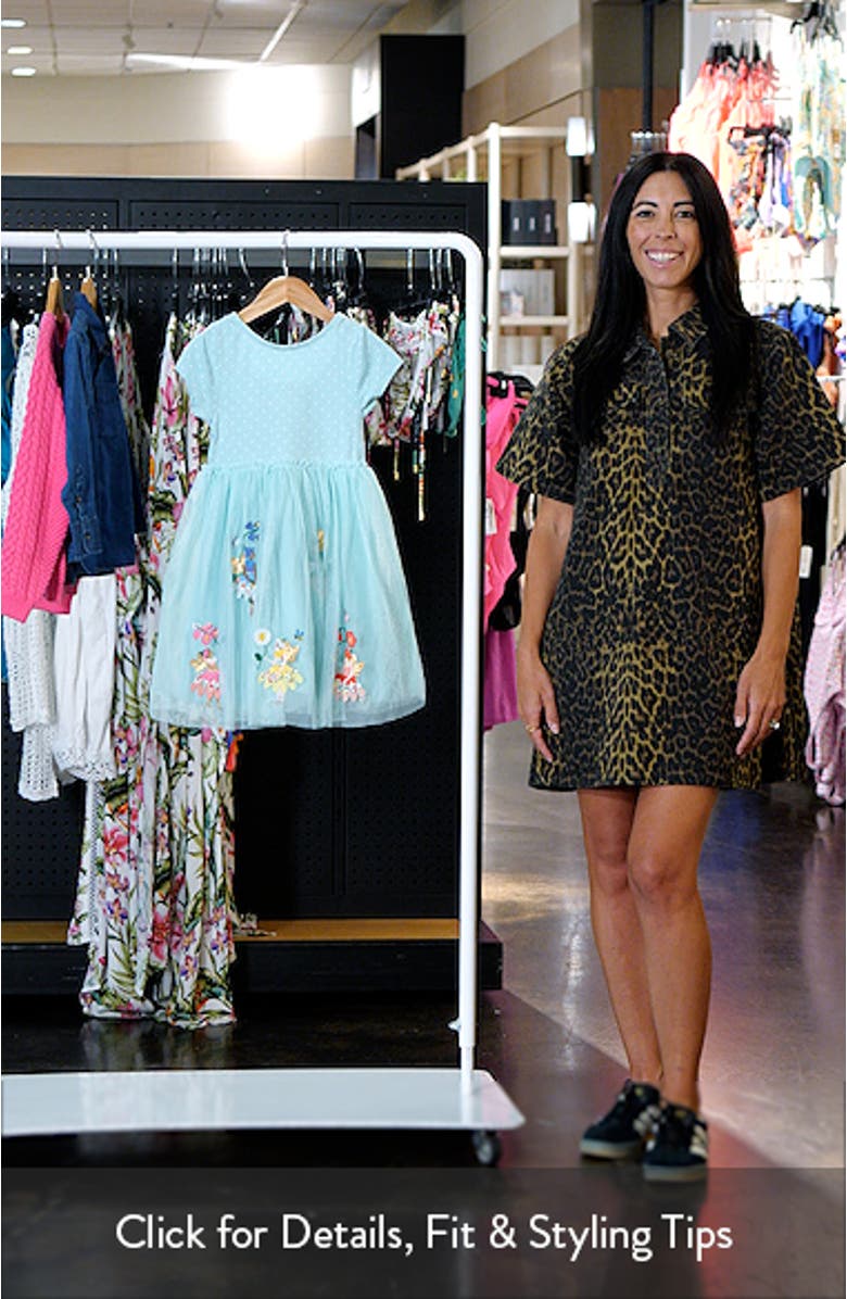 Kids' Appliqué Jersey & Tulle Dress, sales video thumbnail