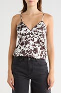 Vigoss Printed Satin Babydoll Camisole