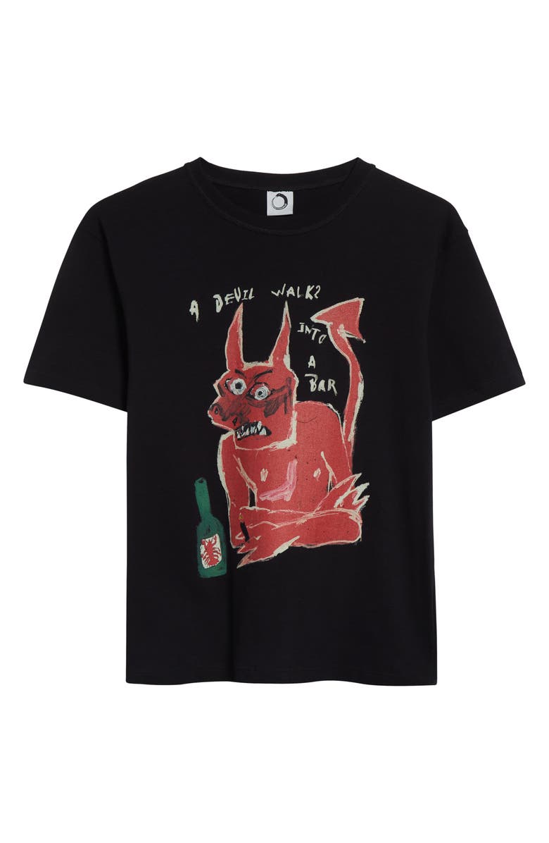ENDLESS JOY Devils Heavyweight Organic Cotton Graphic T-Shirt, Alternate, color, Black