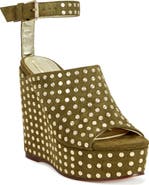 AZALEA WANG Mirova Studded Wedge Sandal