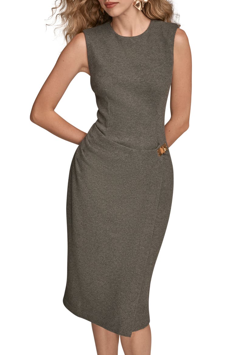 Sleeveless Sheath Dress, Alternate, color, CHARCOAL
