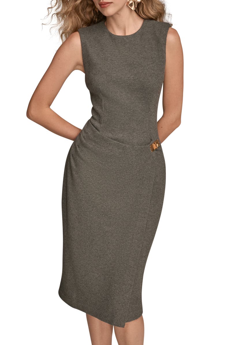 Donna Karan New York Sleeveless Sheath Dress, Alternate, color, Charcoal
