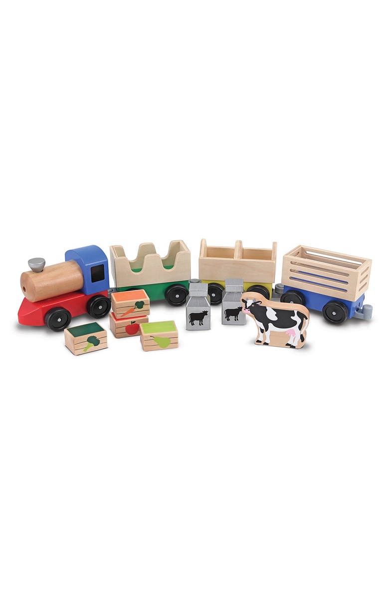 Melissa & Doug Wooden Farm Train, Alternate, color,