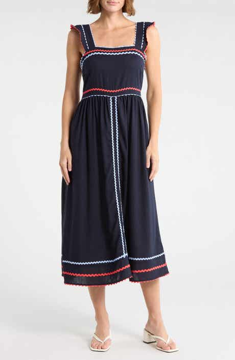 Ellen Tracy Rickrack Detail Dress