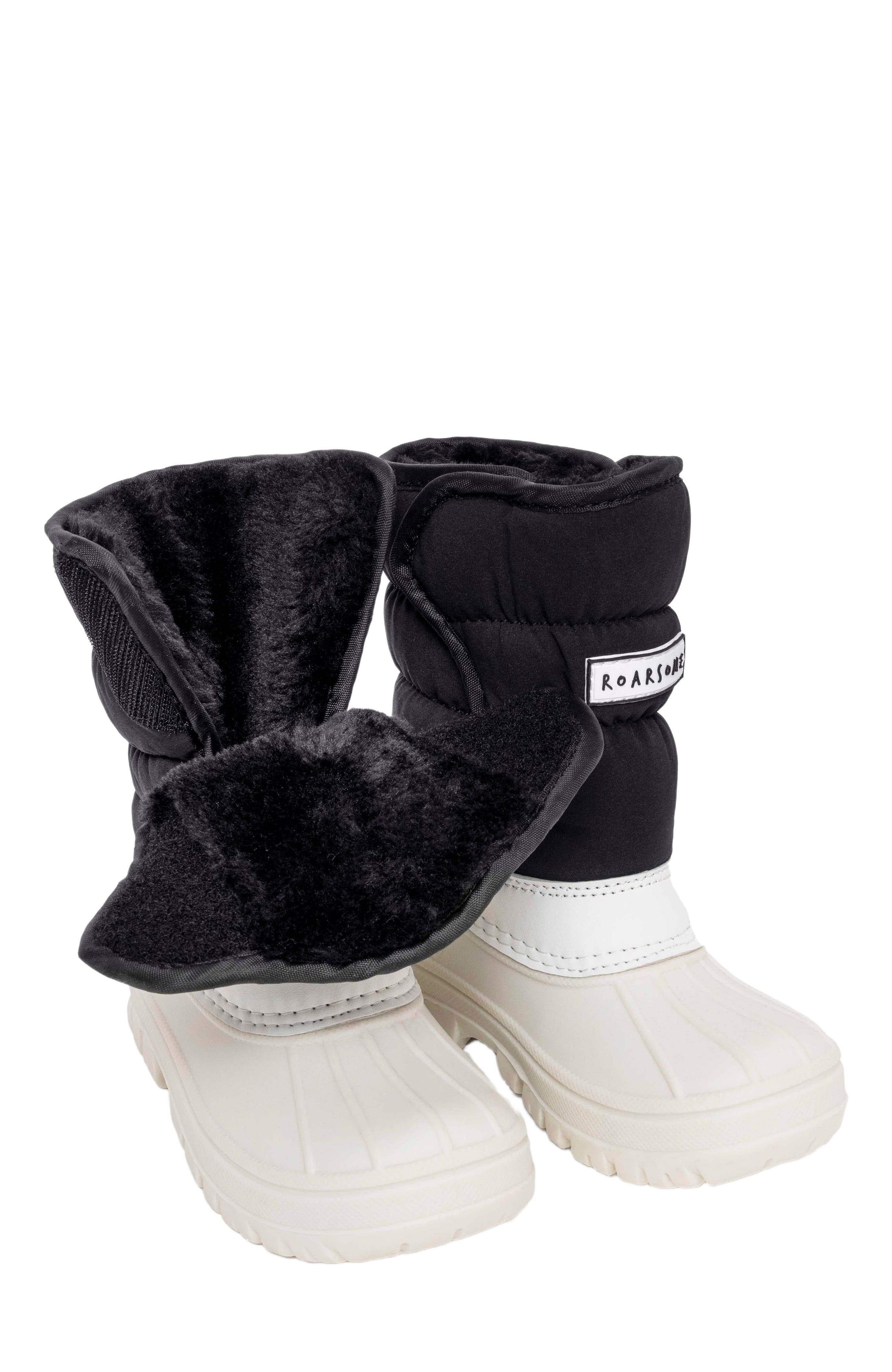 Roarsome Kids Snow Boots, Alternate, color, Black