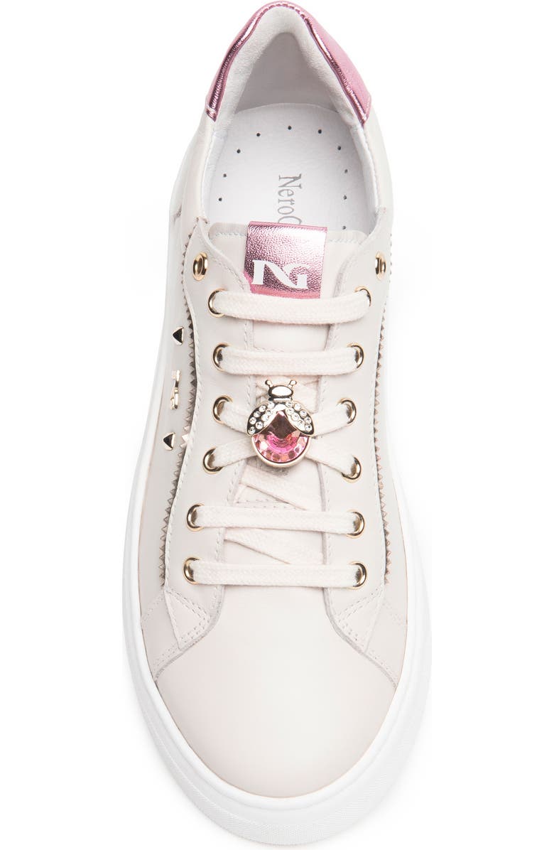 NeroGiardini Gems Platform Sneaker, Alternate, color, Beige/ Pink