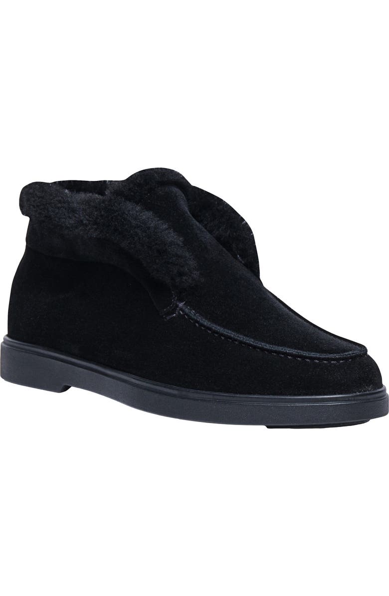 Santoni Women's suede desert boot, Alternate, color, Black