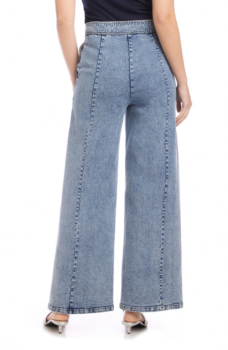 FIFTEEN TWENTY Kristen High Waist Wide Leg Trouser Jeans, Alternate, color, Denim