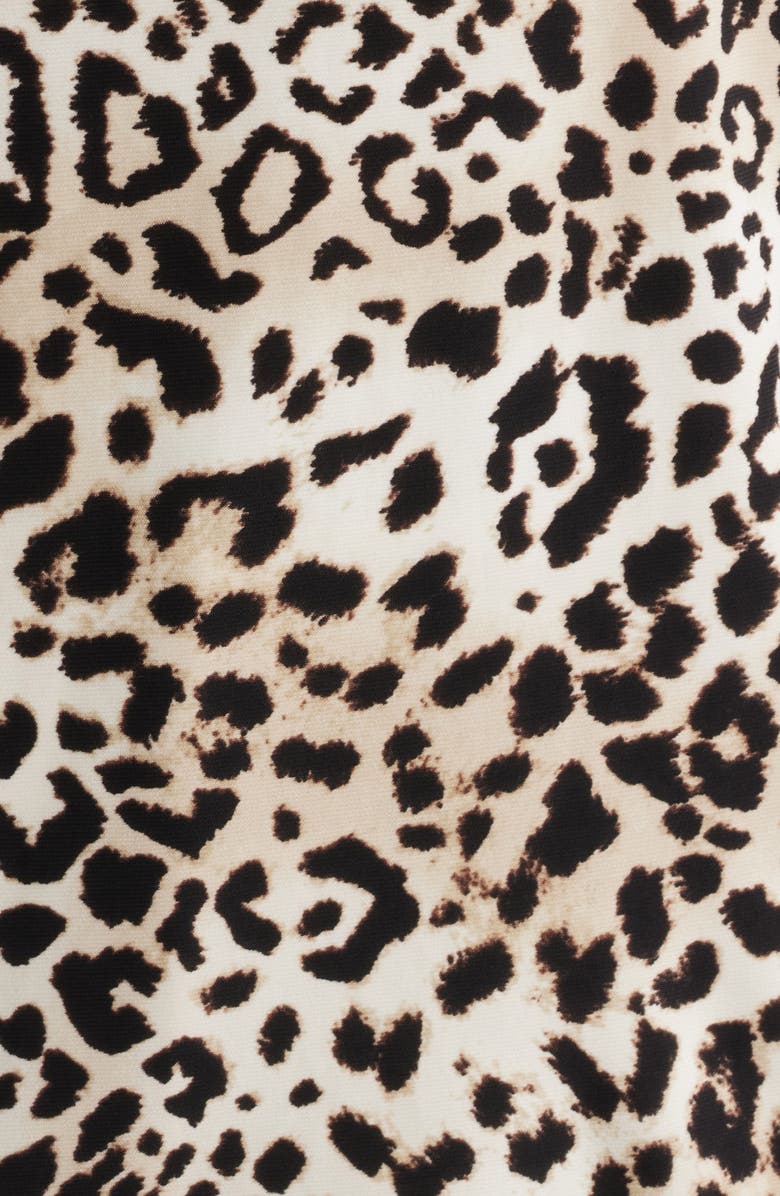 AK ANNE KLEIN Leopard Print Tulip Sleeve Top, Alternate, color, Anne Black Multi