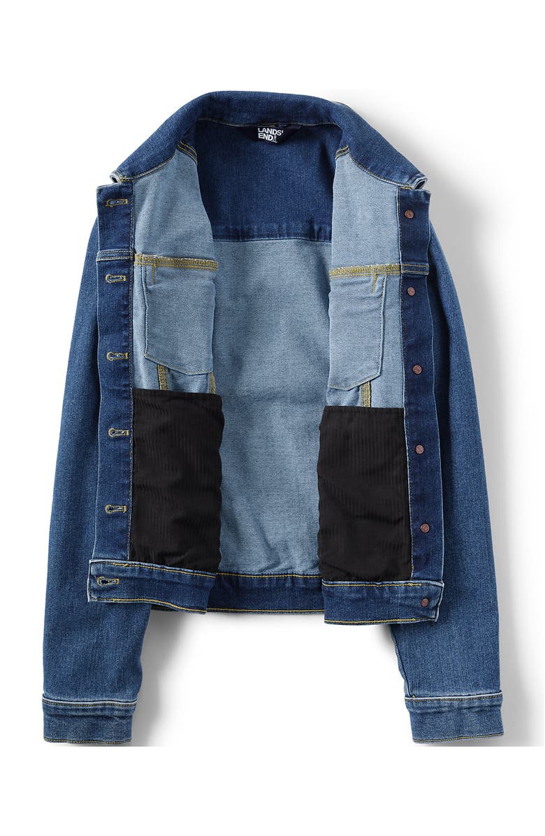 Lands' End Women's Denim Trucker Jacket, Alternate, color, Crawford Wash