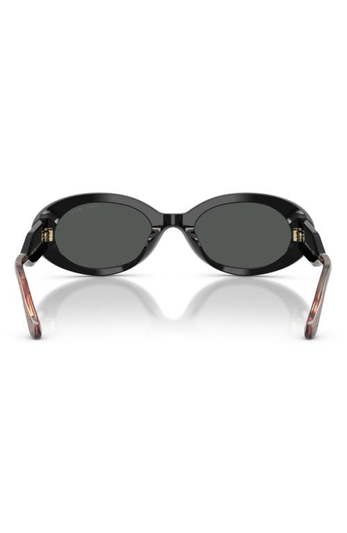 Giorgio Armani 52mm Oval Sunglasses In Black