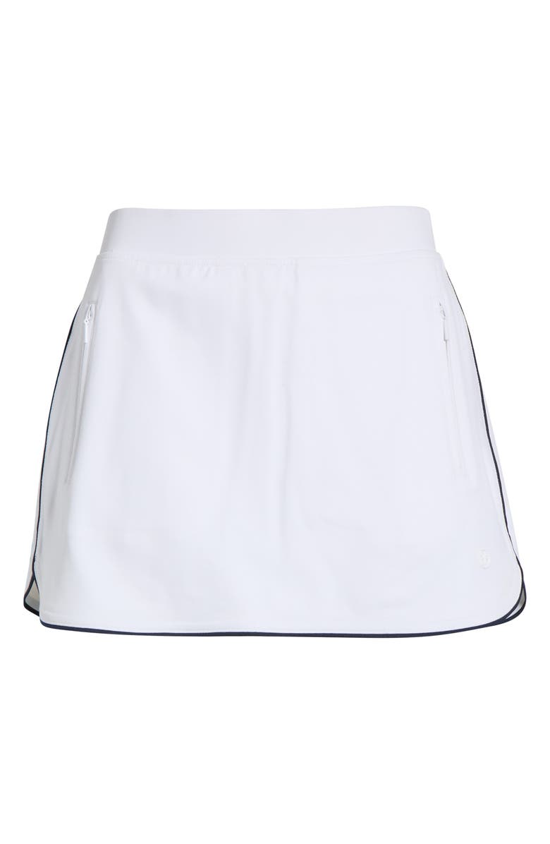 G/FORE Mid Rise Tulip Hem Piqué Skort, Alternate, color, Snow