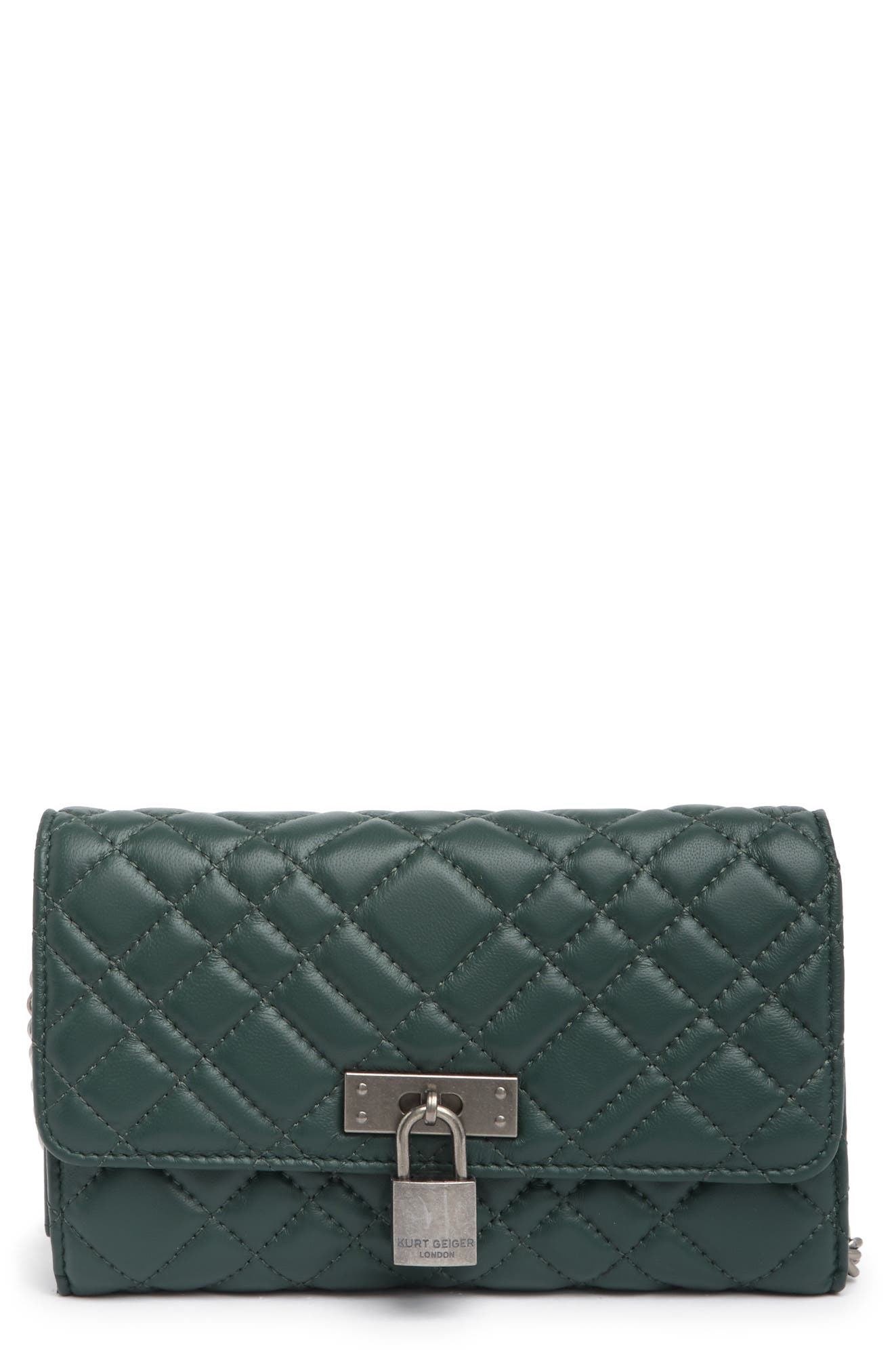 Kurt Geiger London KURT GEIGER Leather Brixton Chain Wallet, Main, color, 