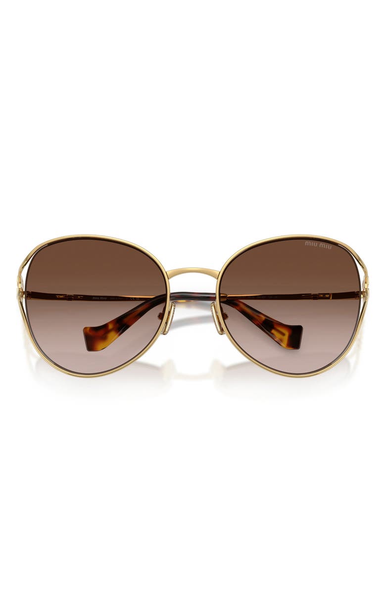 Miu Miu 58mm Gradient Phantos Sunglasses, Alternate, color, Gold/ Brown Gradient