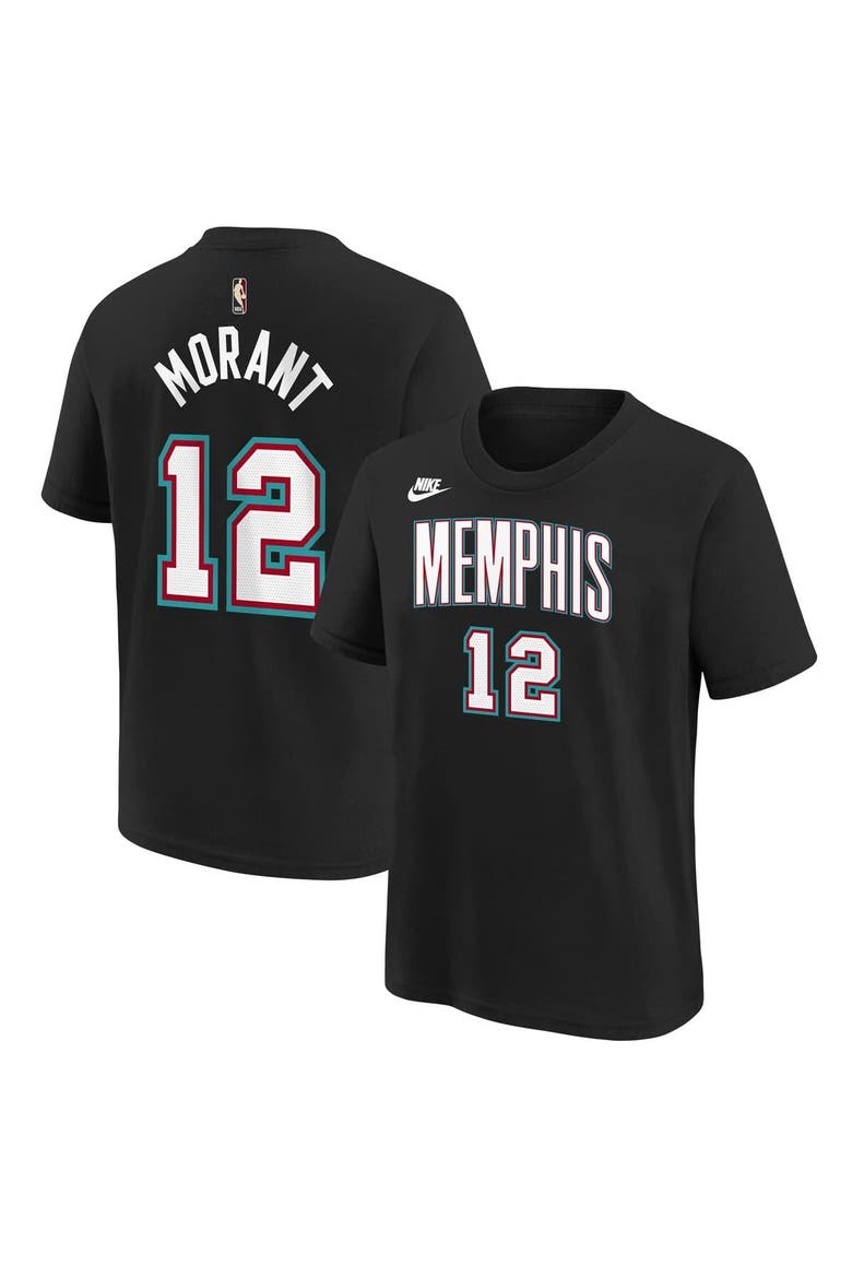 Youth Nike Ja Morant Black Memphis Grizzlies Name & Number T-Shirt - Classic Edition, Main, color, Black