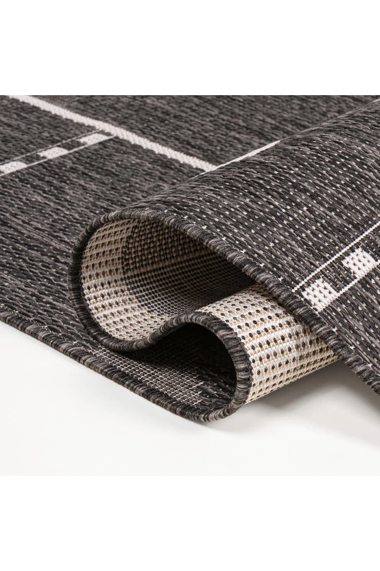 Soren Modern Geometri Indoor/Outdoor Area Rug, Alternate, color, Black/Cream