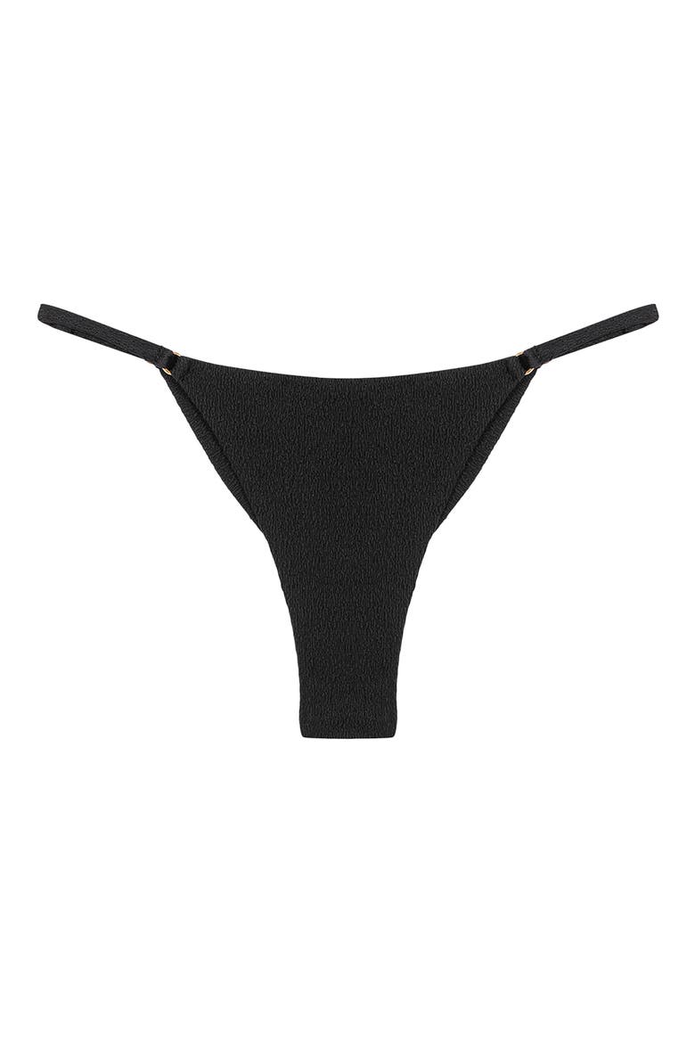 Firenze Rafa Cheeky Bikini Bottoms, Alternate, color, BLACK