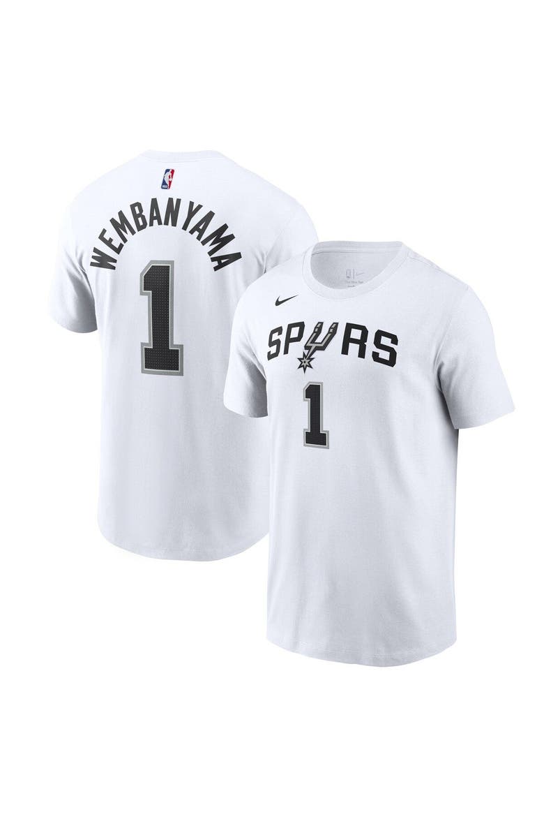 Men's Nike Victor Wembanyama White San Antonio Spurs Icon 2022/23 Name & Number T-Shirt, Main, color, White