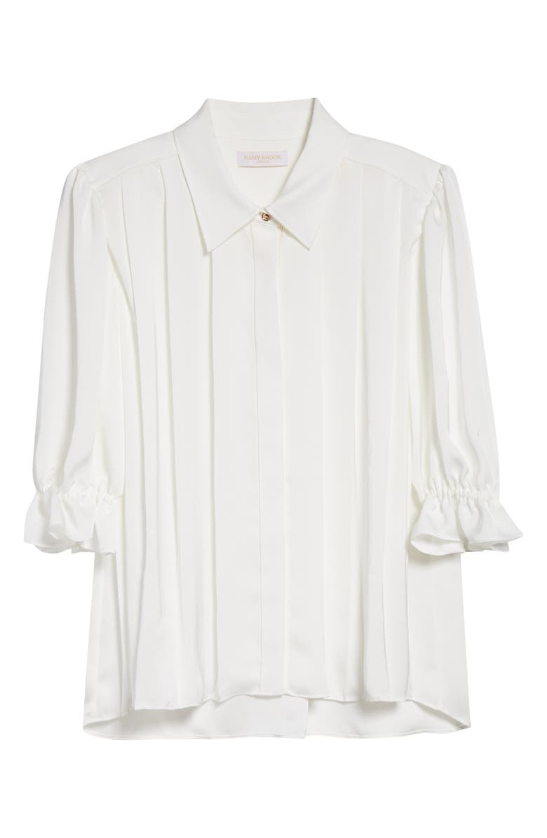 Ramy Brook Amira Button Front Woven Shirt, Alternate, color, Ivory