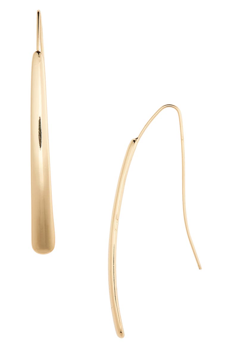 Bar Drop Earrings, Main, color, GOLD