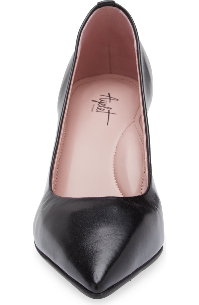 Naot Margot Pointed Toe Pump, Alternate, color, Blacksheen Leather