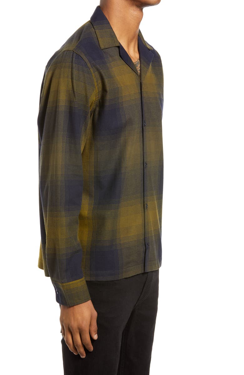 Saturdays NYC Marco Plaid Flannel Men's Button-Up Shirt, Alternate, color, 