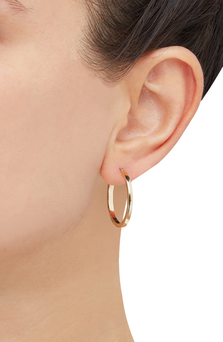 Frankie & Zoe Tubular Hoop Earrings, Alternate, color, Yellow Gold