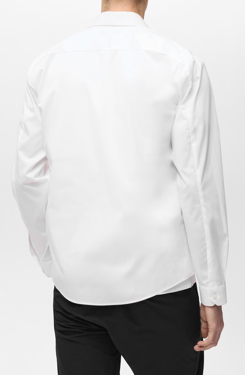 MANGO Comfort Stretch Easy Iron Cotton Blend Button-Up Shirt, Alternate, color, 