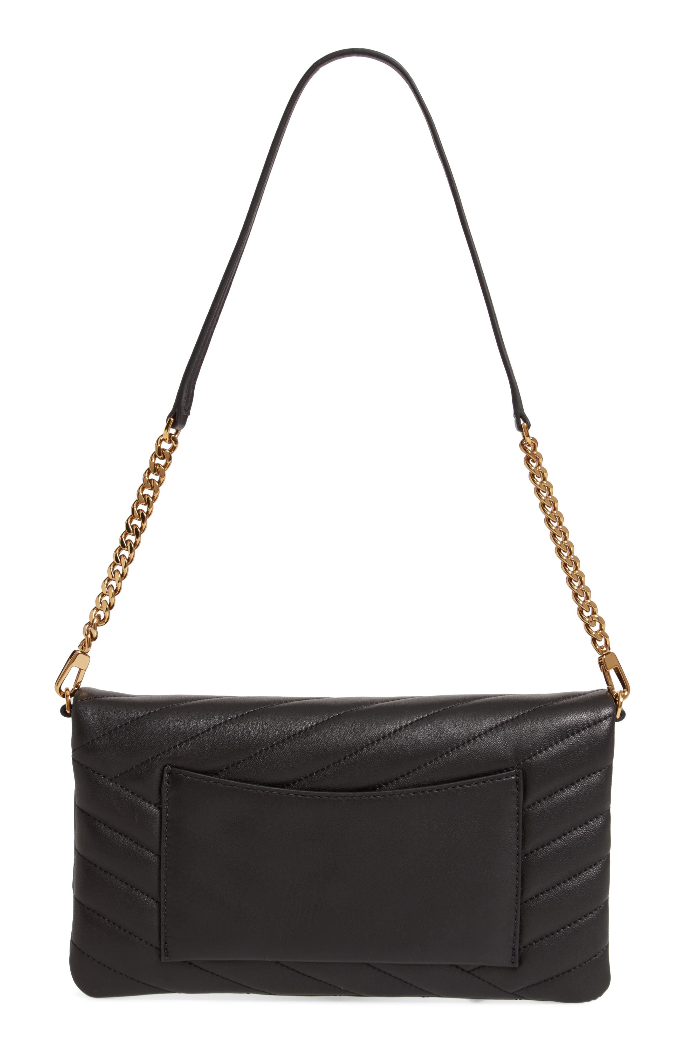 Tory Burch Kira Chevron Quilted Leather Clutch, Alternate, color, 