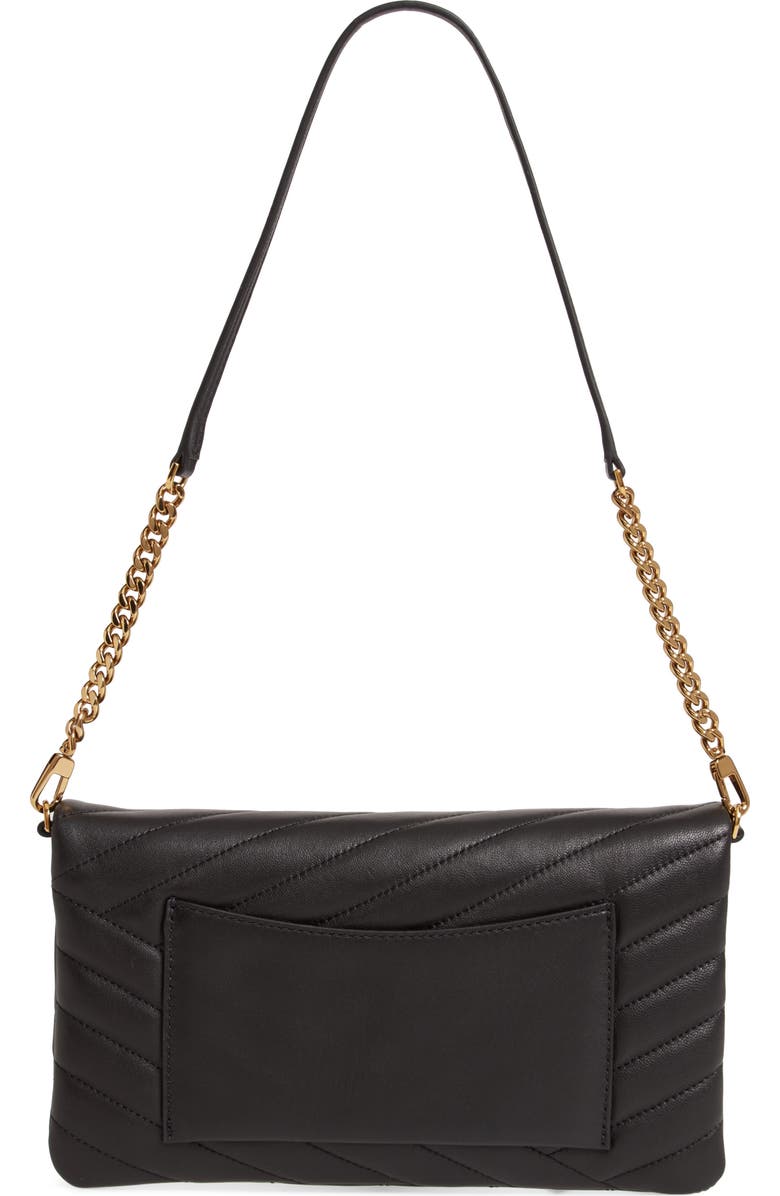 Tory Burch Kira Chevron Quilted Leather Clutch, Alternate, color,