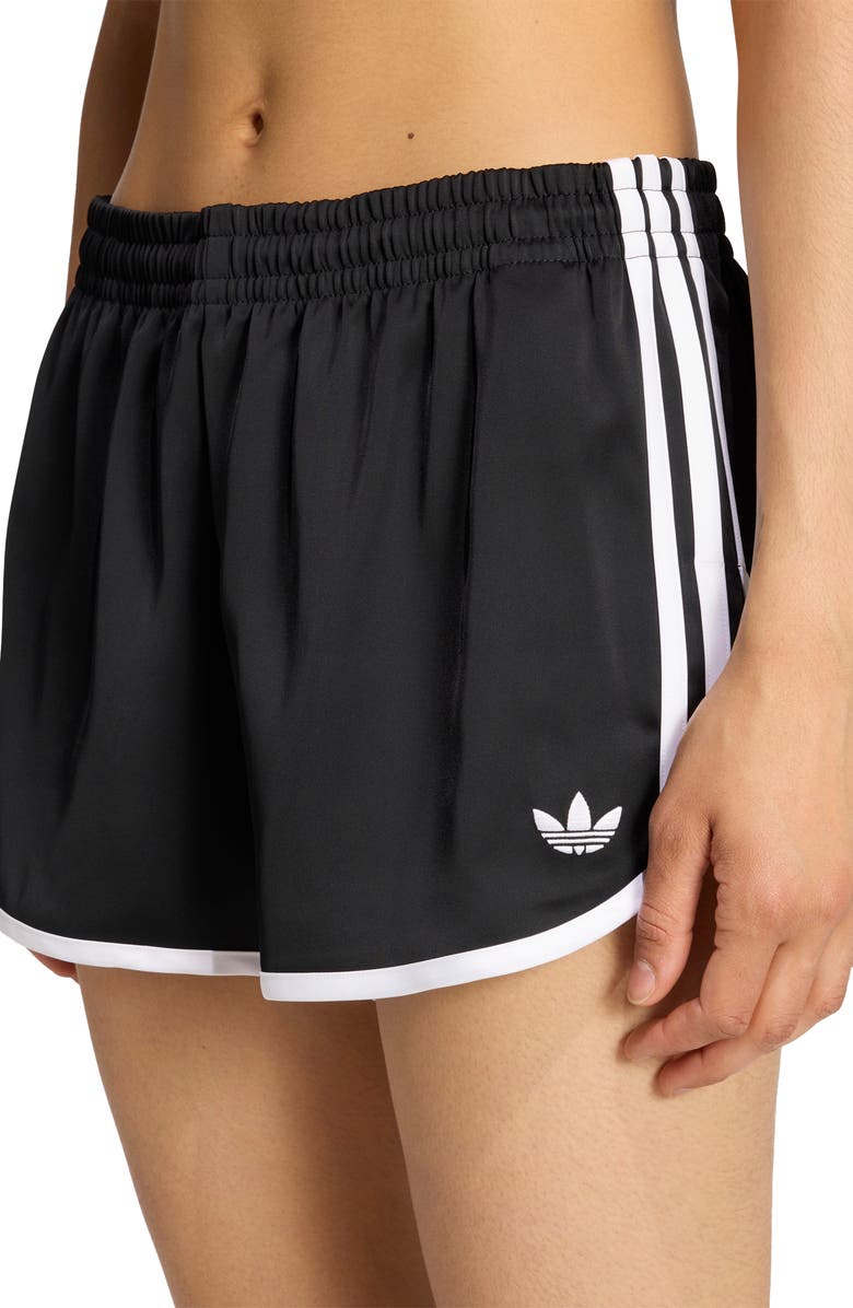 adidas Originals 3-Stripes Sprinter Shorts, Alternate, color, Black/ White