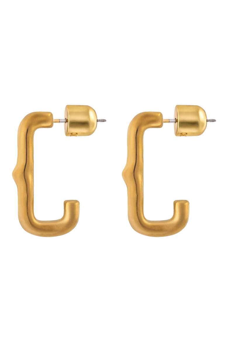 Heritage Huggie Earrings, Main, color, 14K GOLD